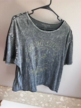 Caution to the Wind Moon Child Graphic Tee Size M Acid Wash Cotton